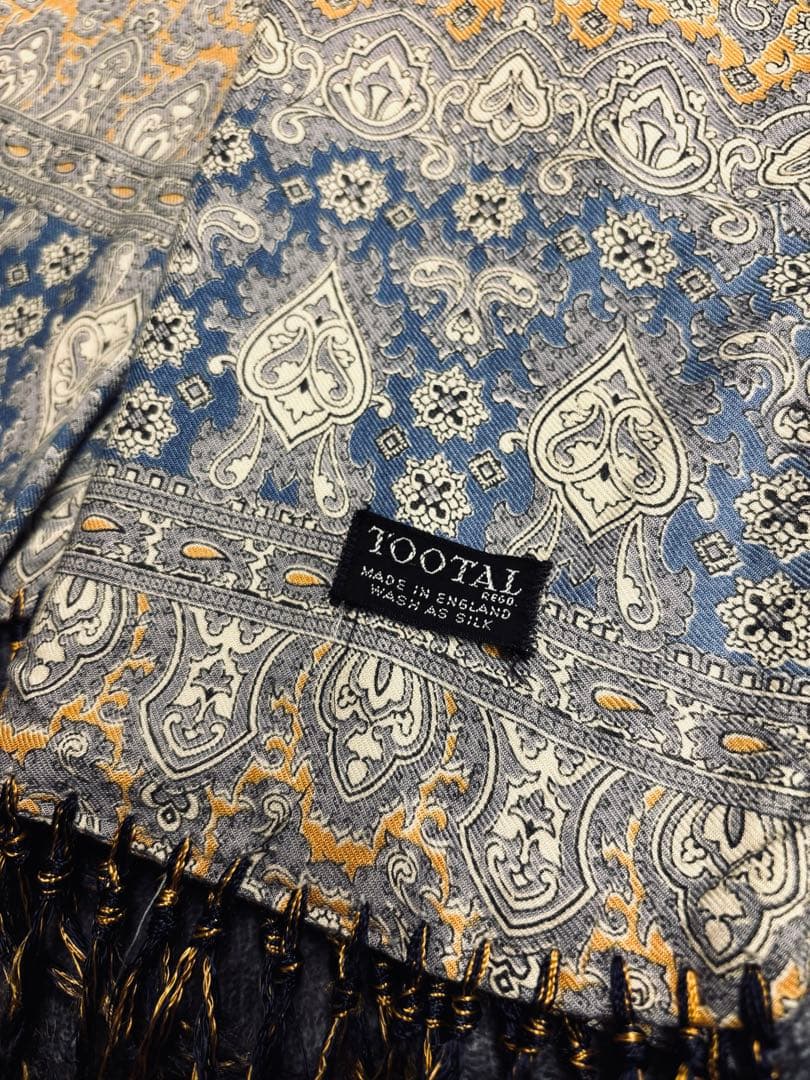 tootal scarf 英国製 フリンジ付き ペイズリーミックス50s〜