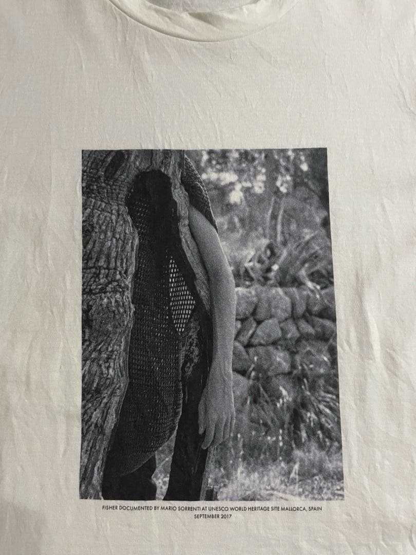 イタリア製 JIL SANDER ジルサンダー 限定Tシャツ 写真プリント転写白