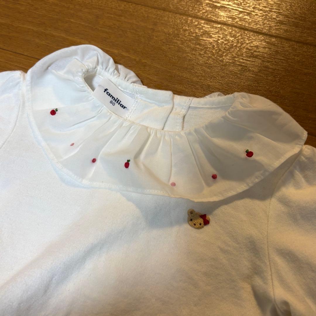 【ファミリア美品】ジャンパースカート・ブラウスセット