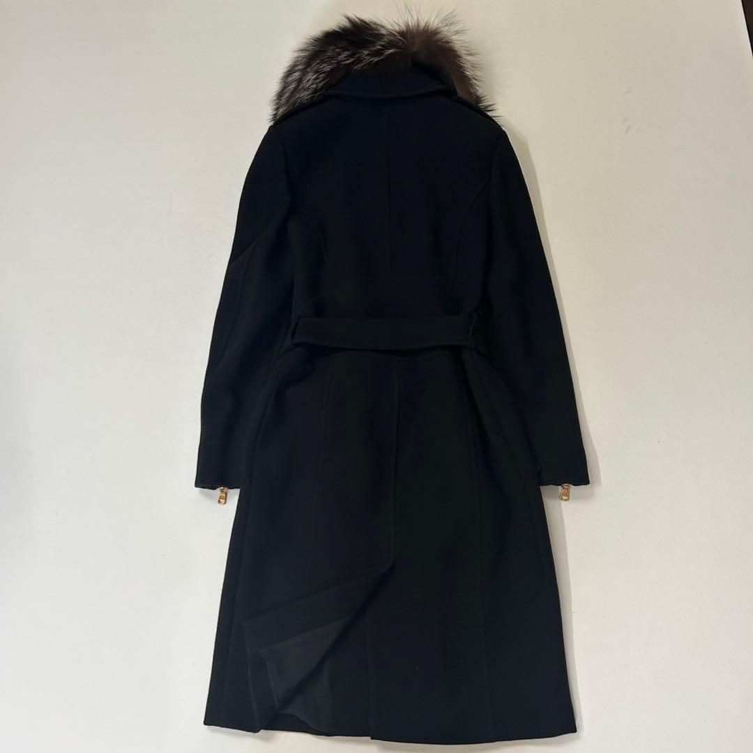 美品✨エミリオプッチ ウール リアルファーコート ベルト ブラック