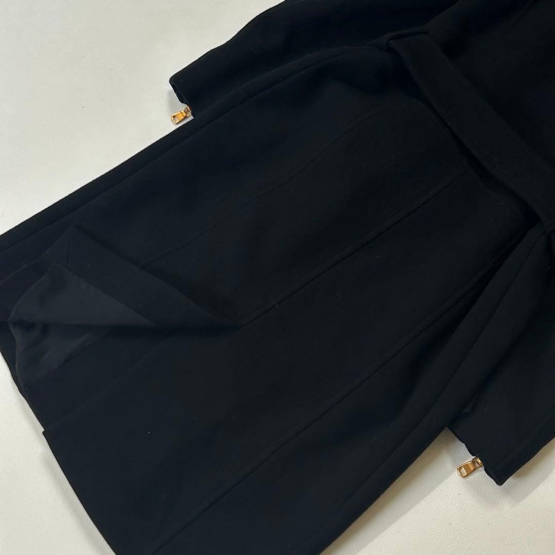 美品✨エミリオプッチ ウール リアルファーコート ベルト ブラック