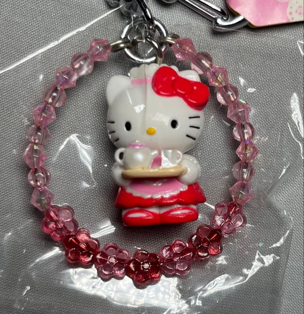 激レア　キティ　hello kitty ウェイトレス　リングキーホルダー