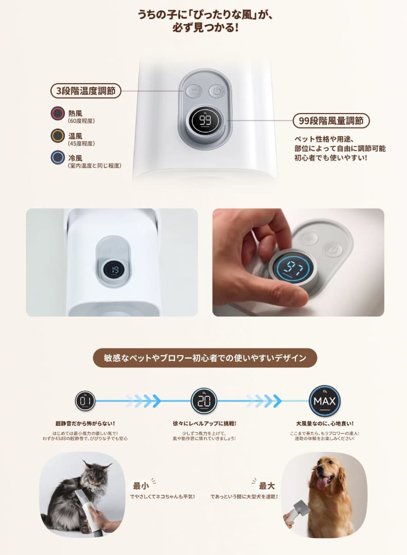 【新品・未開封】runPET ペットブロワー　ペットドライヤー