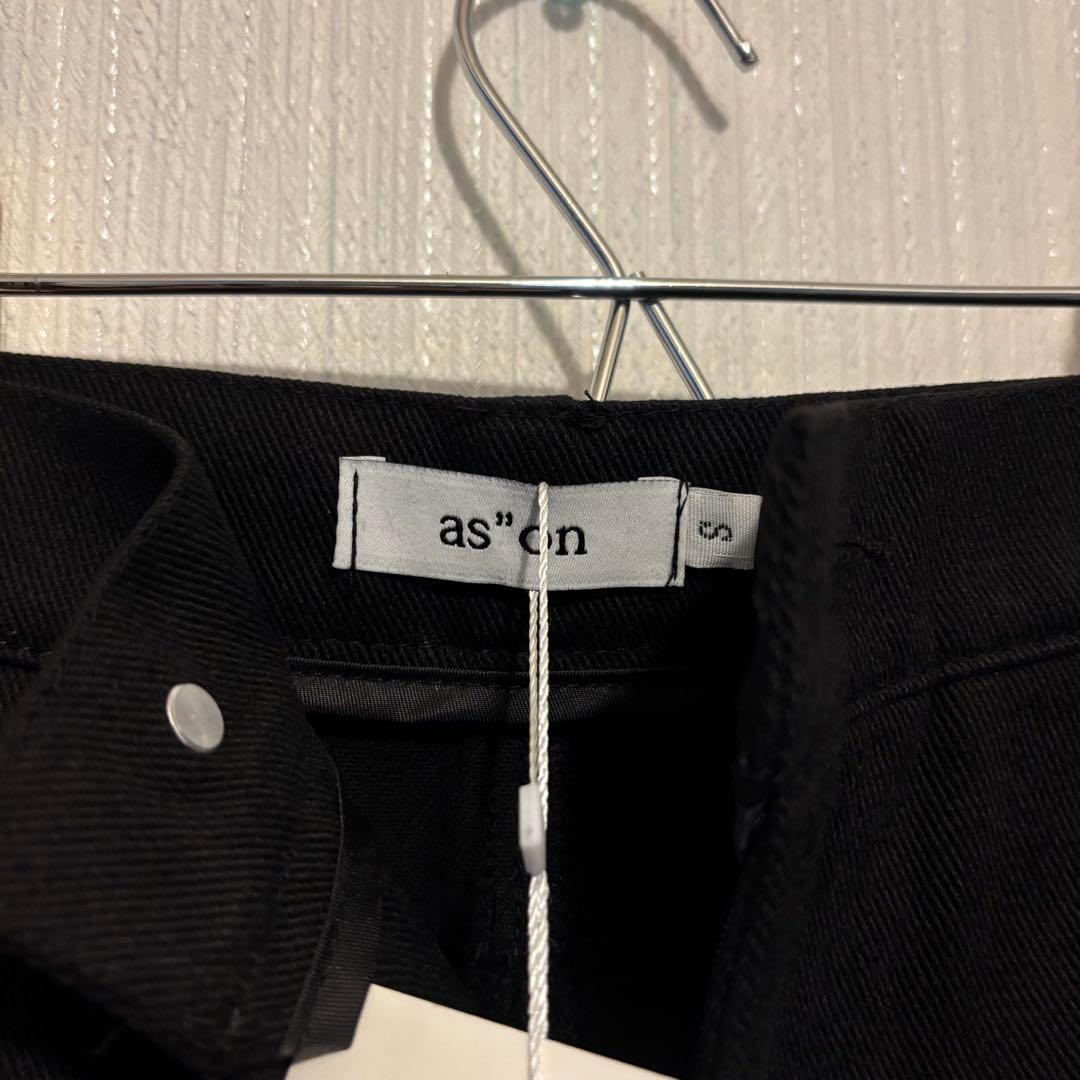 【新品】 as''on デニムパンツ S ASON 韓国 ブラック デニム
