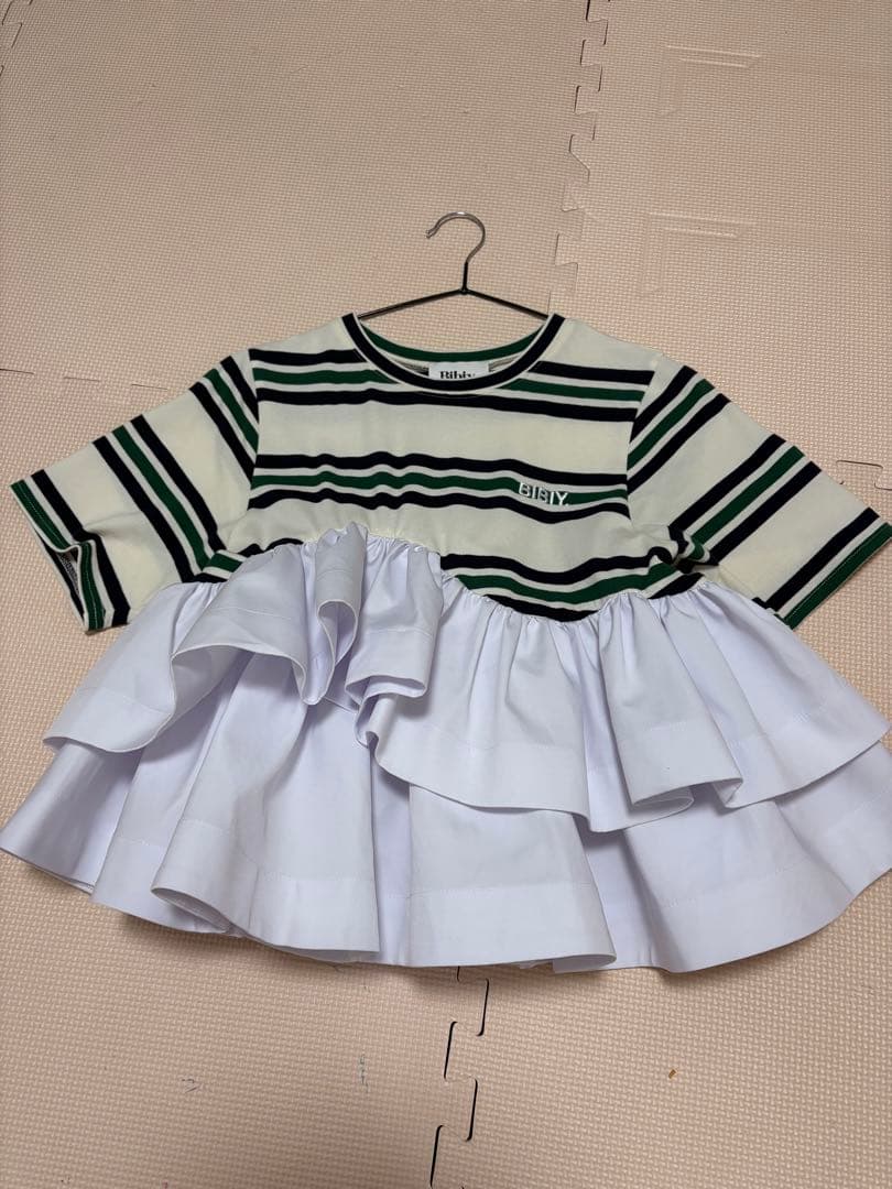 LOLA PEPURAMU TOP ストライプ柄フリルTシャツ　Bibiy