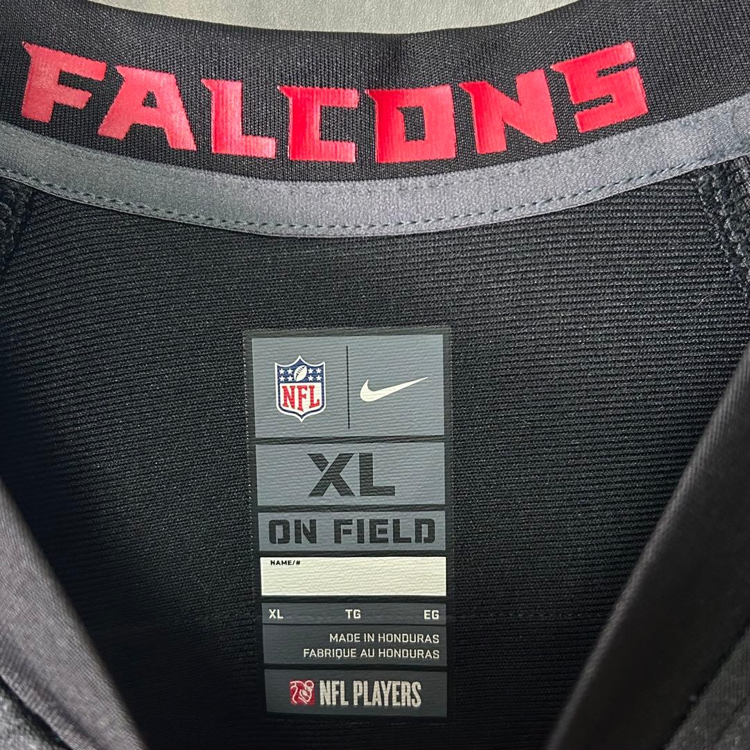 希少デザイン NIKE Falcons マットライアン ゲームシャツ 黒 美品