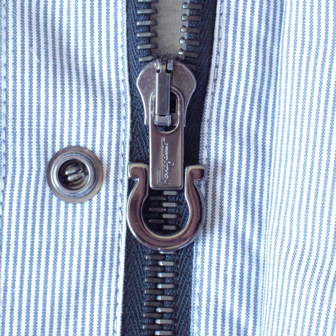 Salvatore Ferragamoフェラガモ春ジップアップフーデッドブルゾン