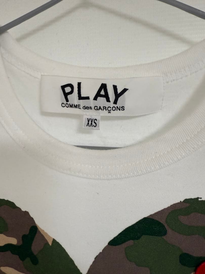 PLAY COMME des GARÇONS 迷彩柄ハートTシャツ XXS