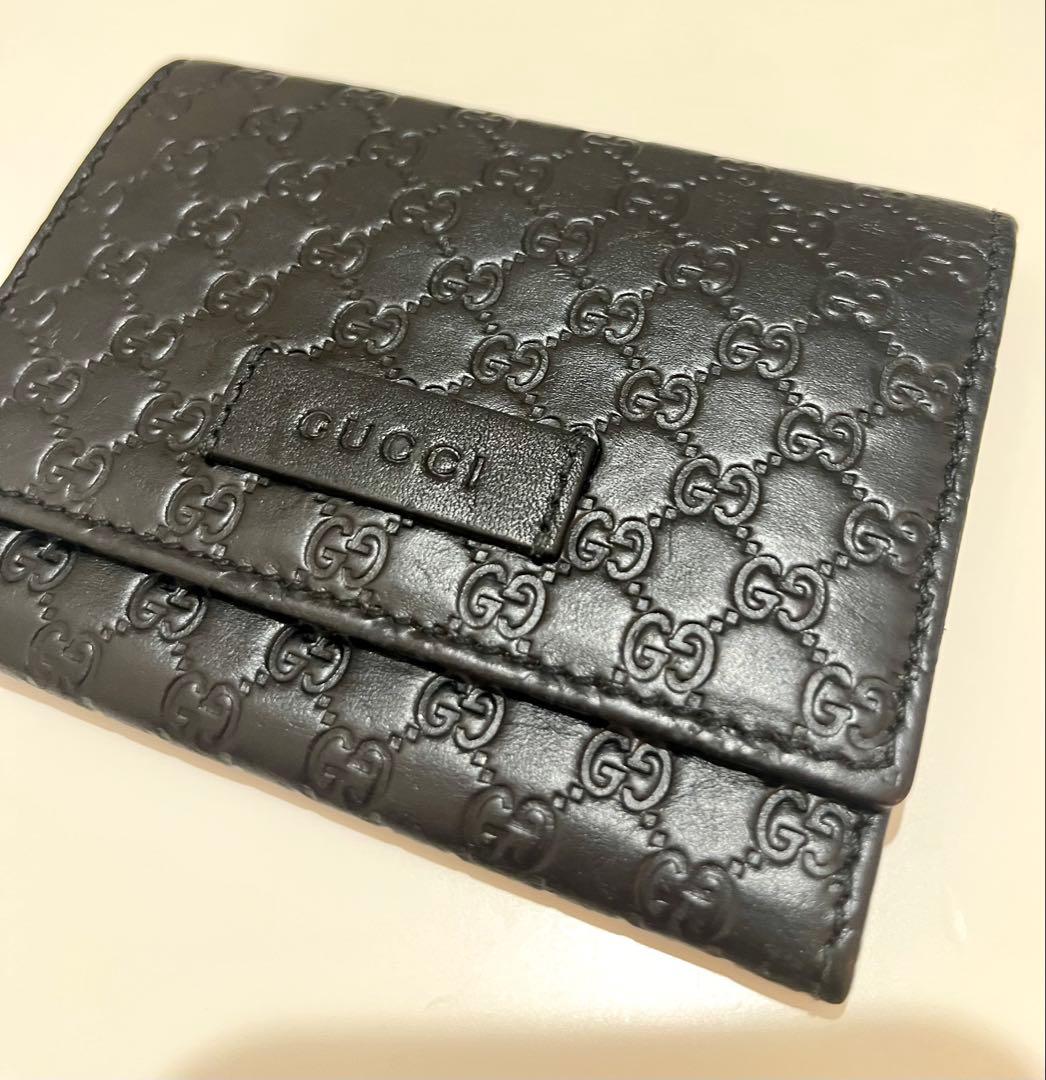 GUCCI ブラックレザー 名刺入れ