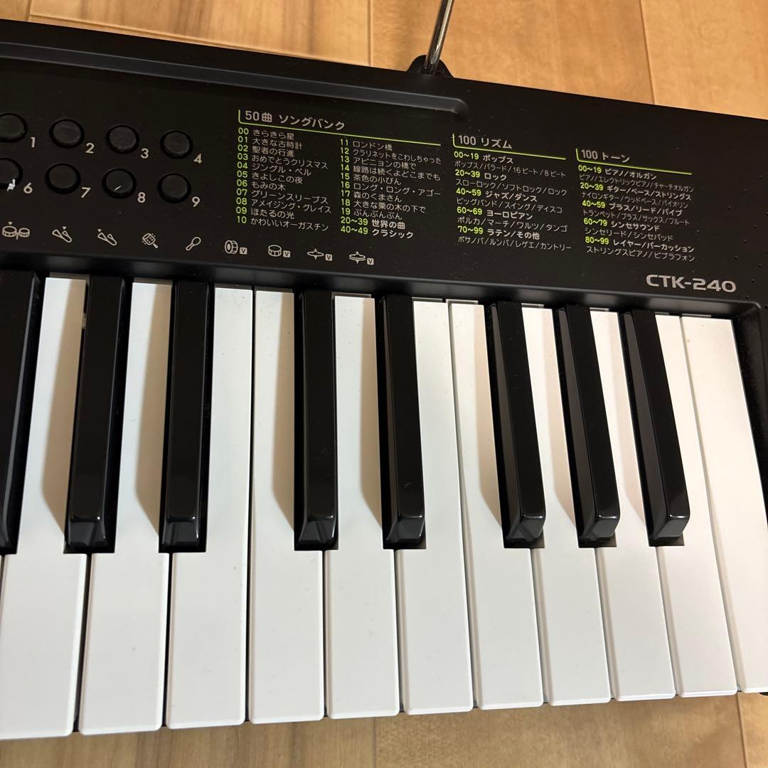 CASIO 電子キーボード CTK-240 ブラック