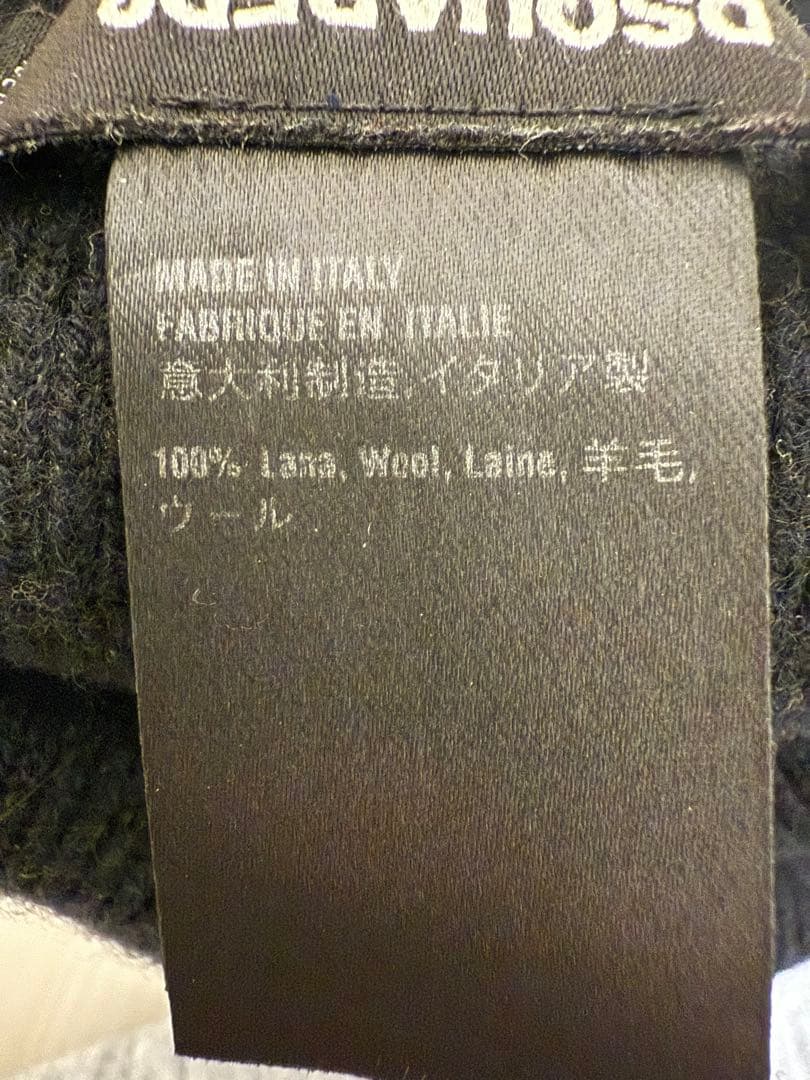 DSQUARED2 ロゴ ニット帽 ビーニー 黒 ウール100% 伊製