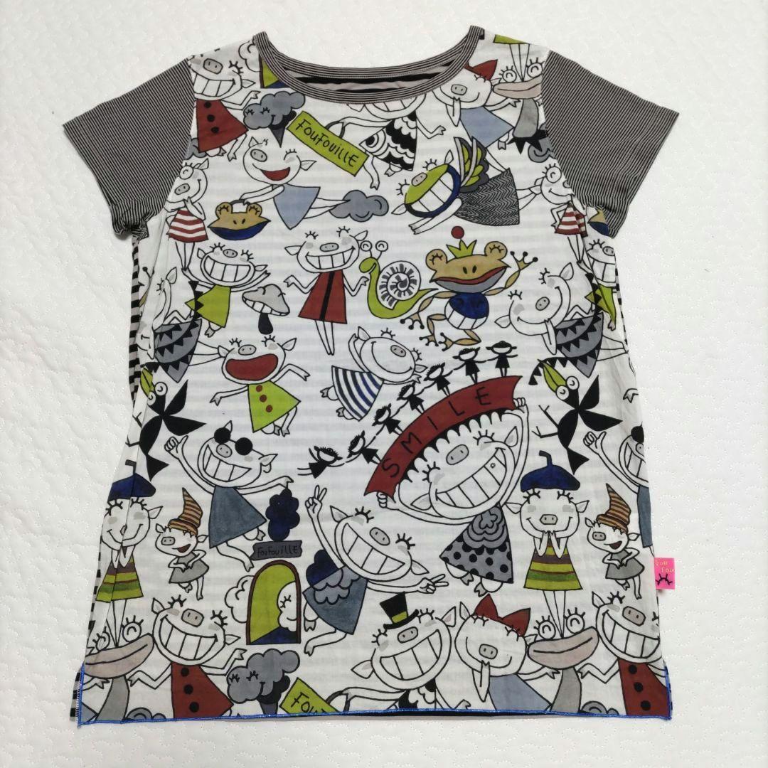 【美品】アルベロベロTシャツ ぶた 総柄カットソー オレボレブラ 日本製 希少