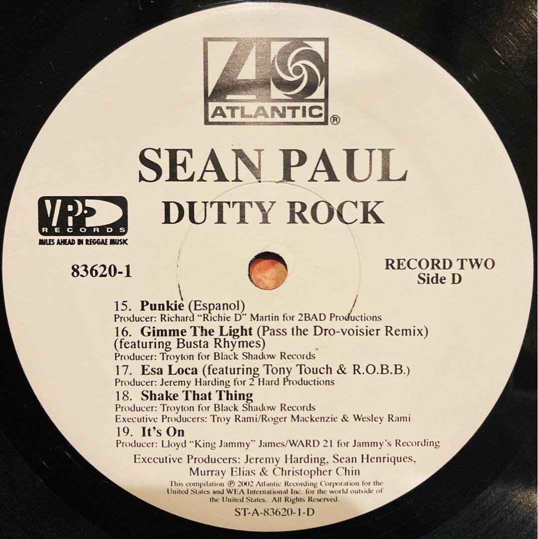DUTTY ROCK SEAN PAUL レコード US オリジナル LP レア