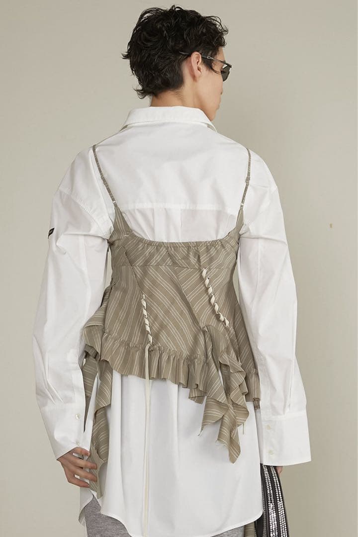 トップス Prank Project Ruffle Lace-Up Stripe Top