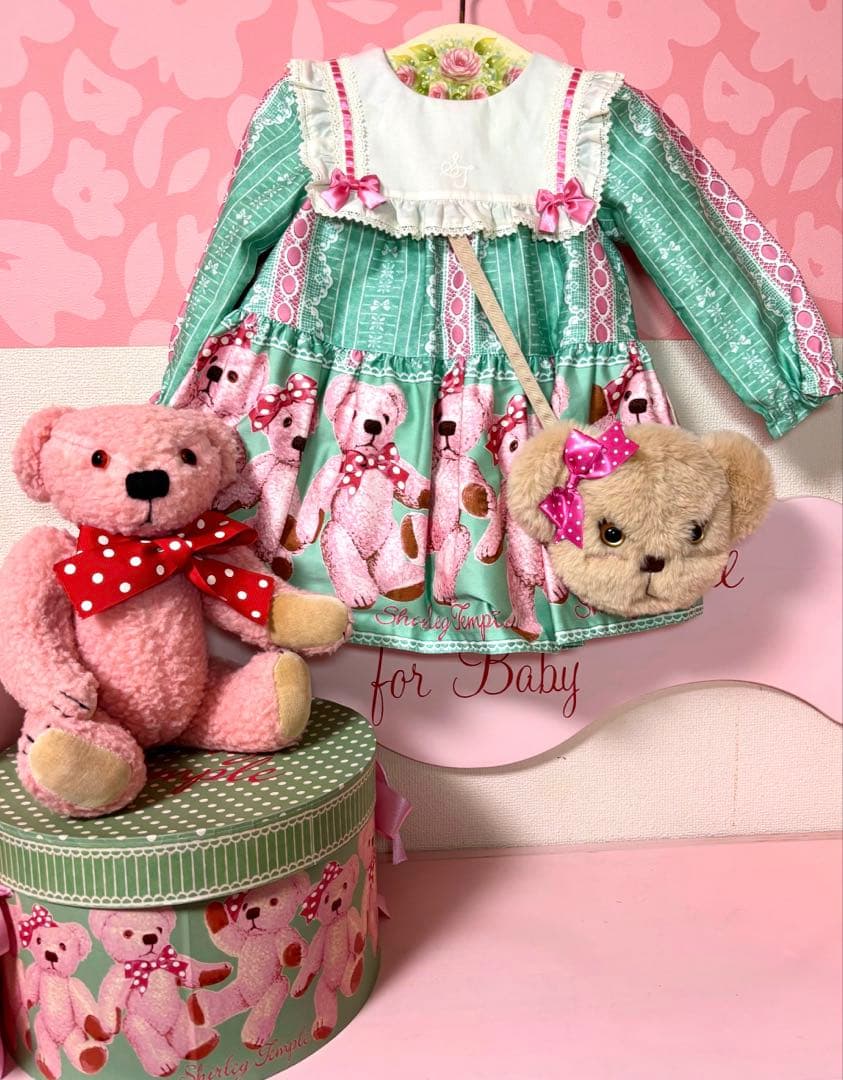 シャーリーテンプル　くまさん　ワンピース90 新品　70%引き