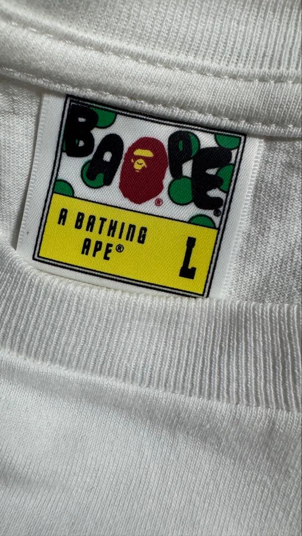 A BATHING APE Tシャツ L ホワイト 美品✨