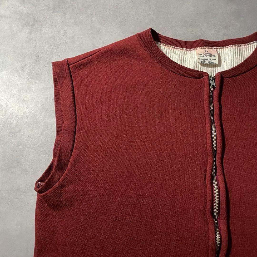 【希少】70s〜 double face sweat vest XL ドイツ製