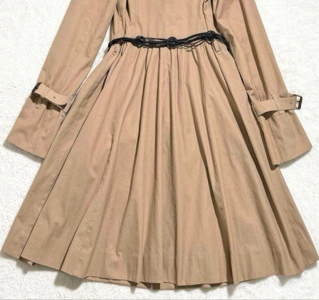 美品　ブルーレーベルクレストブリッジ　トレンチコート　ノバチェック　キャメル