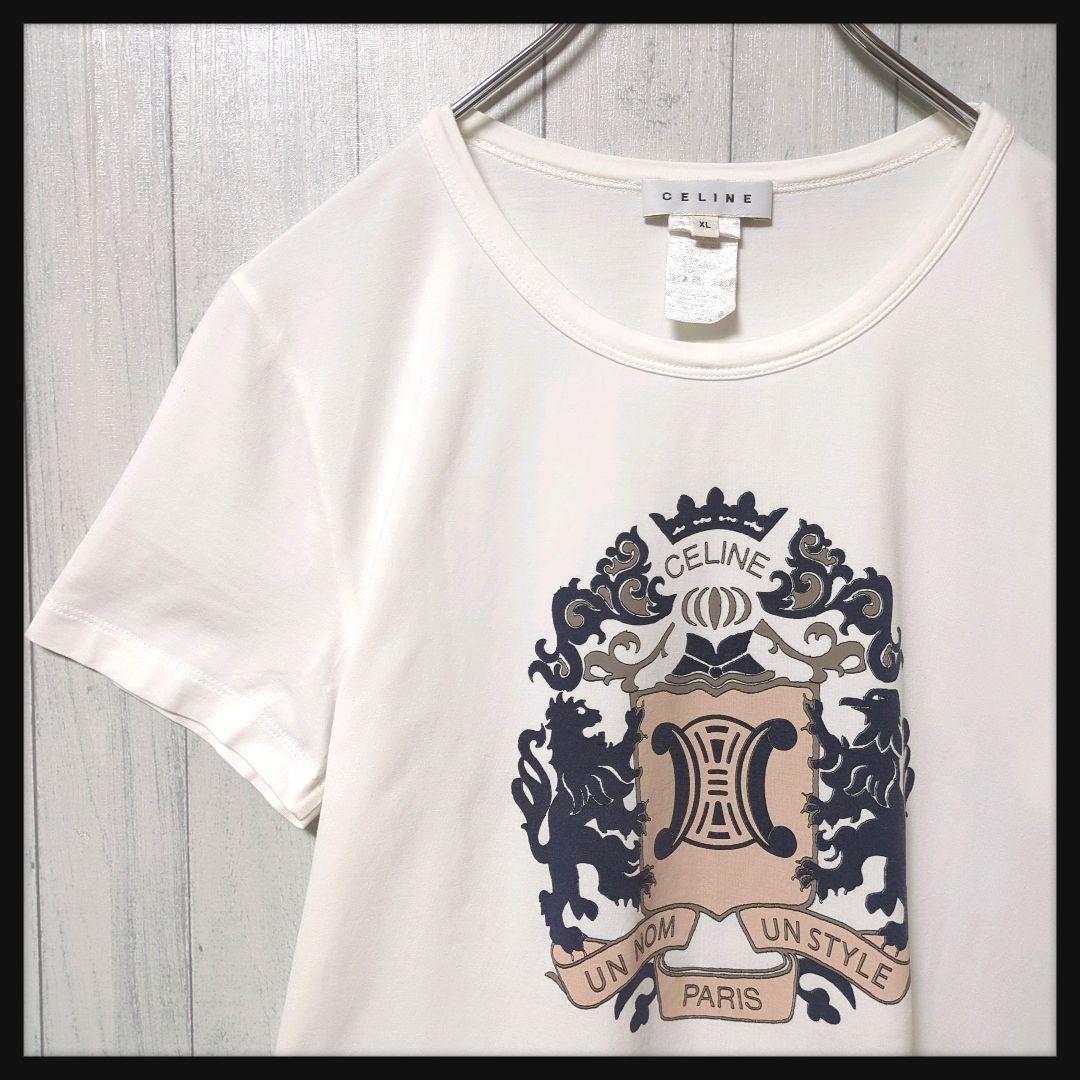 【即完売注意・美品】セリーヌ☆CELINE トリオンフ Tシャツ ビックロゴ