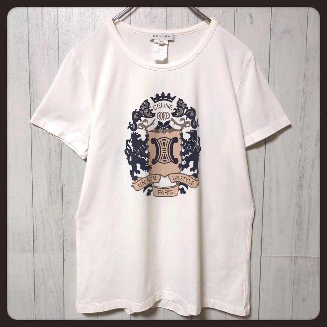【即完売注意・美品】セリーヌ☆CELINE トリオンフ Tシャツ ビックロゴ
