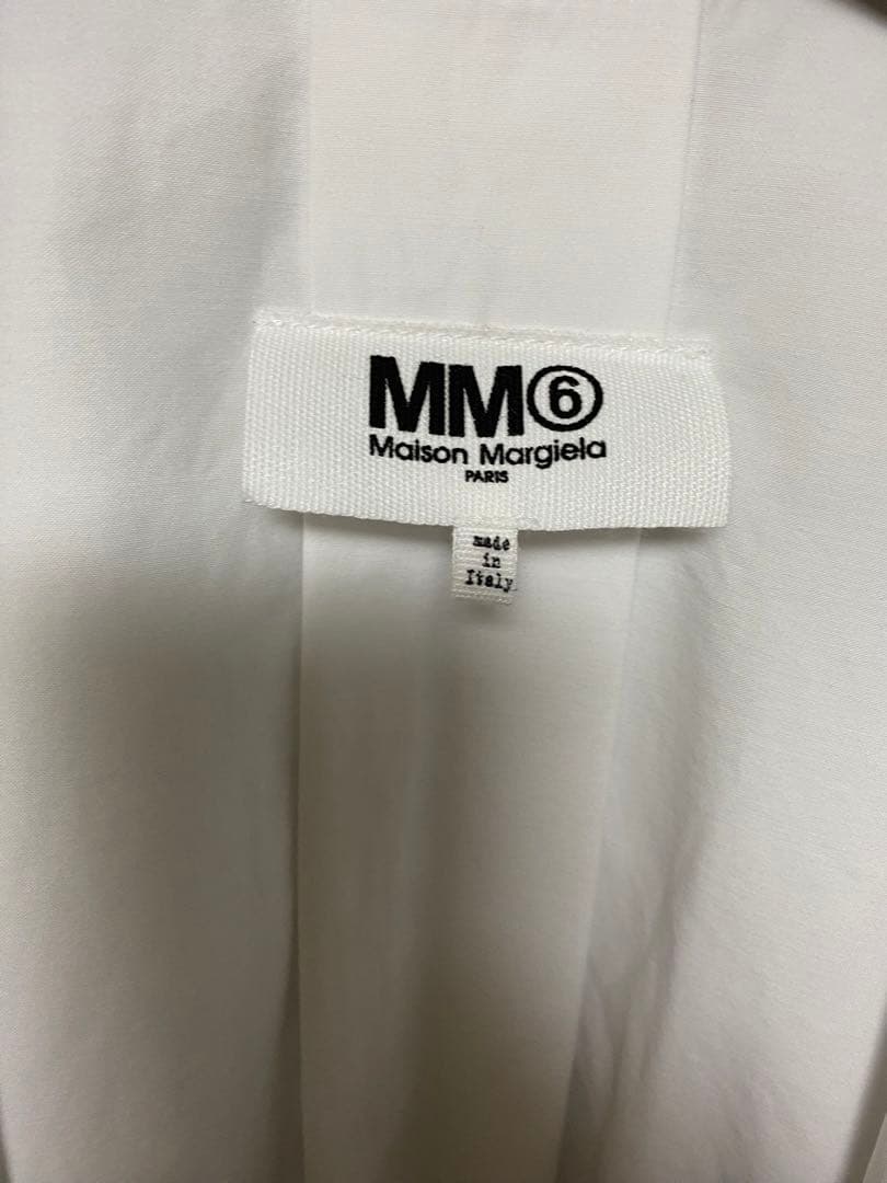 MM6 18ss オーバーサイズモッズコート ポンチョ ホワイト