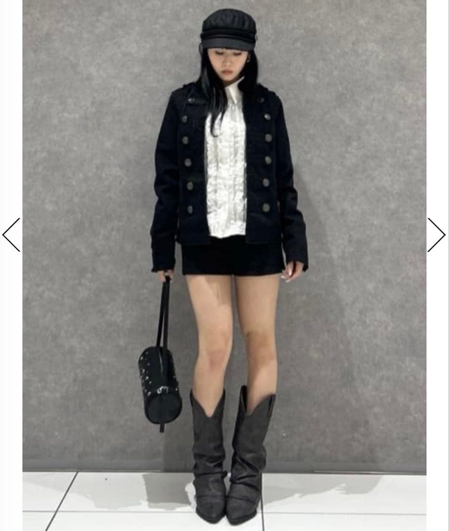 lagua gem COTTON NAPOLEON ジャケット　黒ナポレオン新品