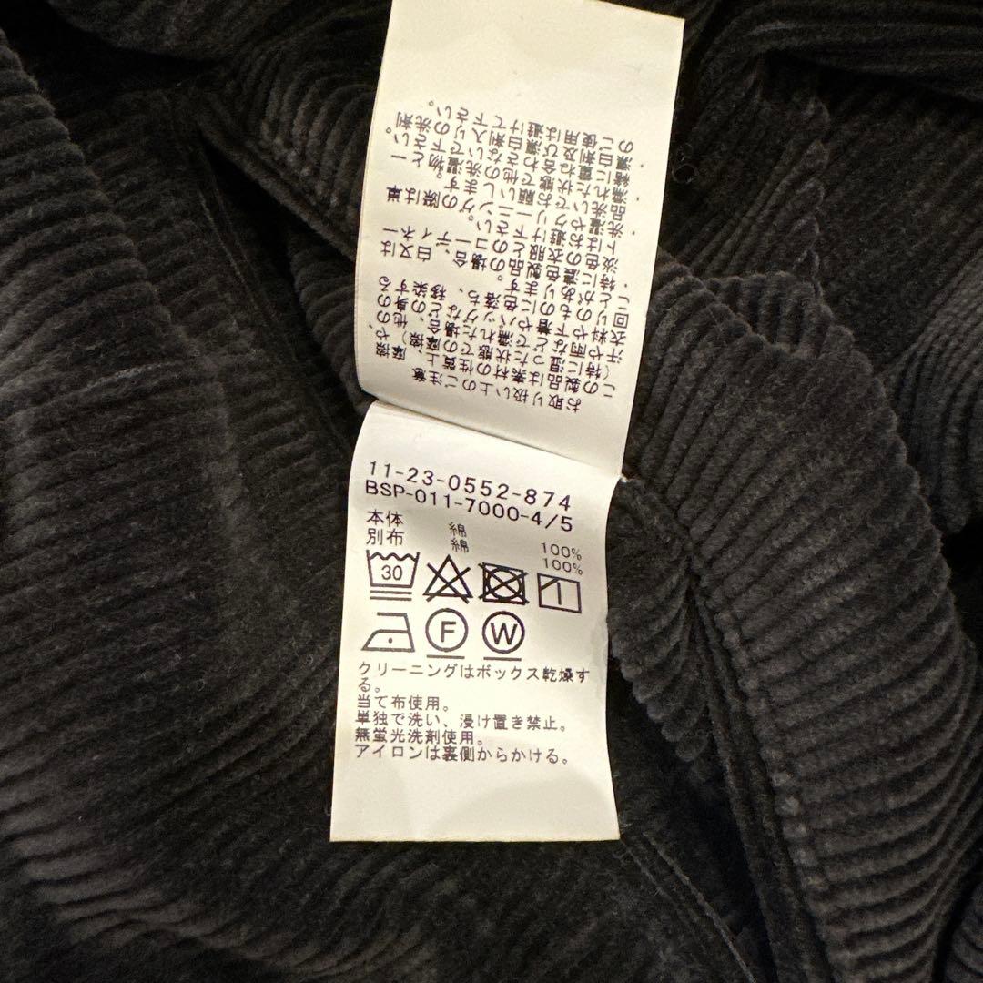 BEAMS+ ビームスプラス 2タック コーデュロイパンツ 太畝 カーキ 日本製