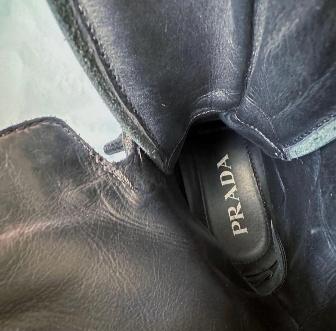 PRADA モノリスレザーコンバットブーツ