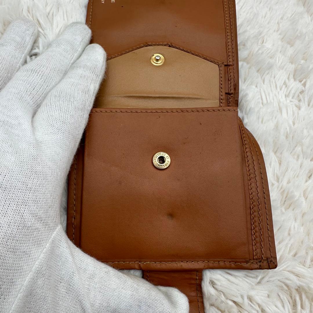 ✨美品✨セリーヌ　二つ折り財布　マカダム　トリオンフ　ブラウン