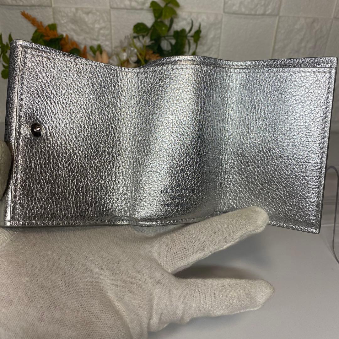 超美品 LOUIS VUITTON ロックミニ シルバー 財布 ミニウォレット