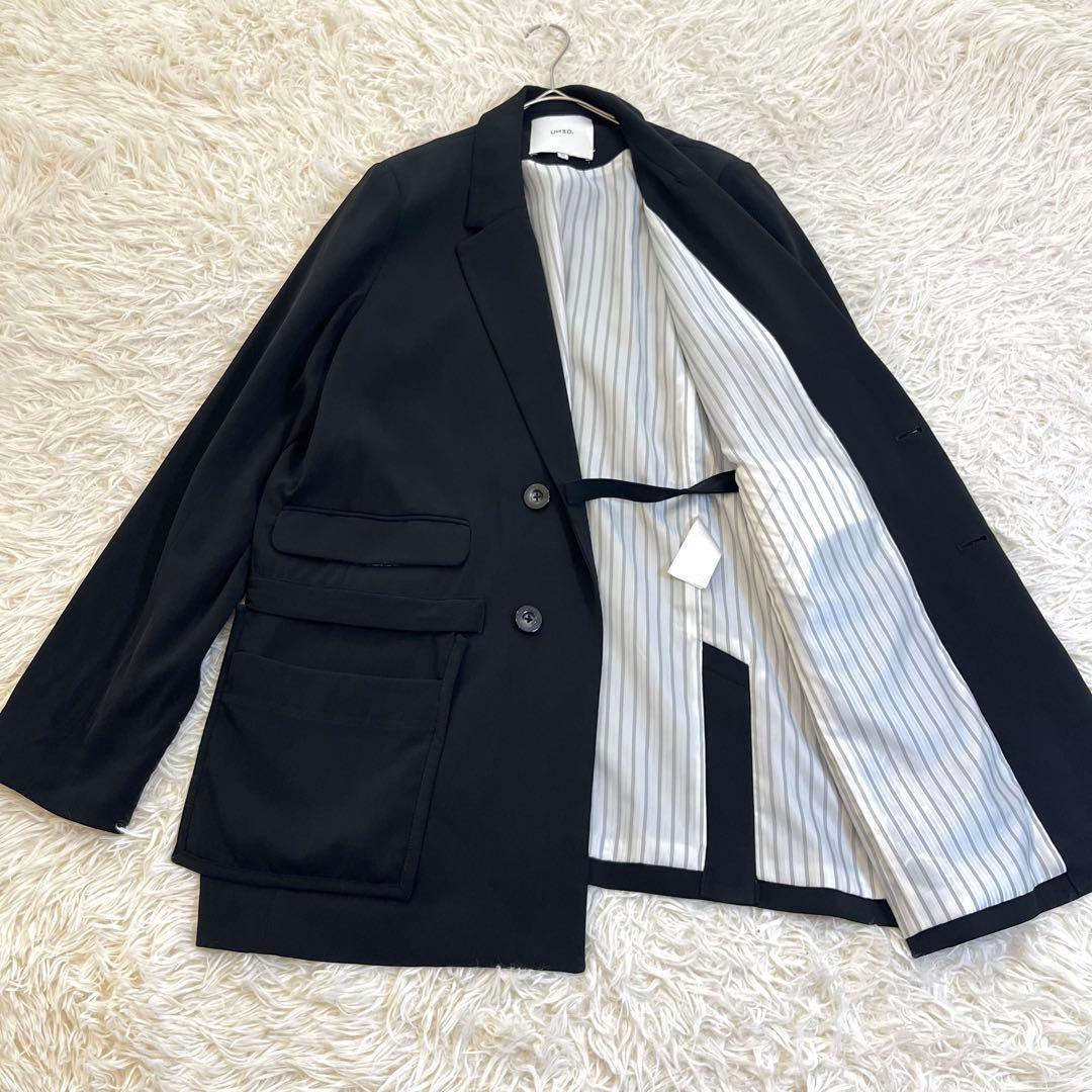 美品✨ アンスリード レイヤードポケットジャケット 23SS オーバーサイズ 黒