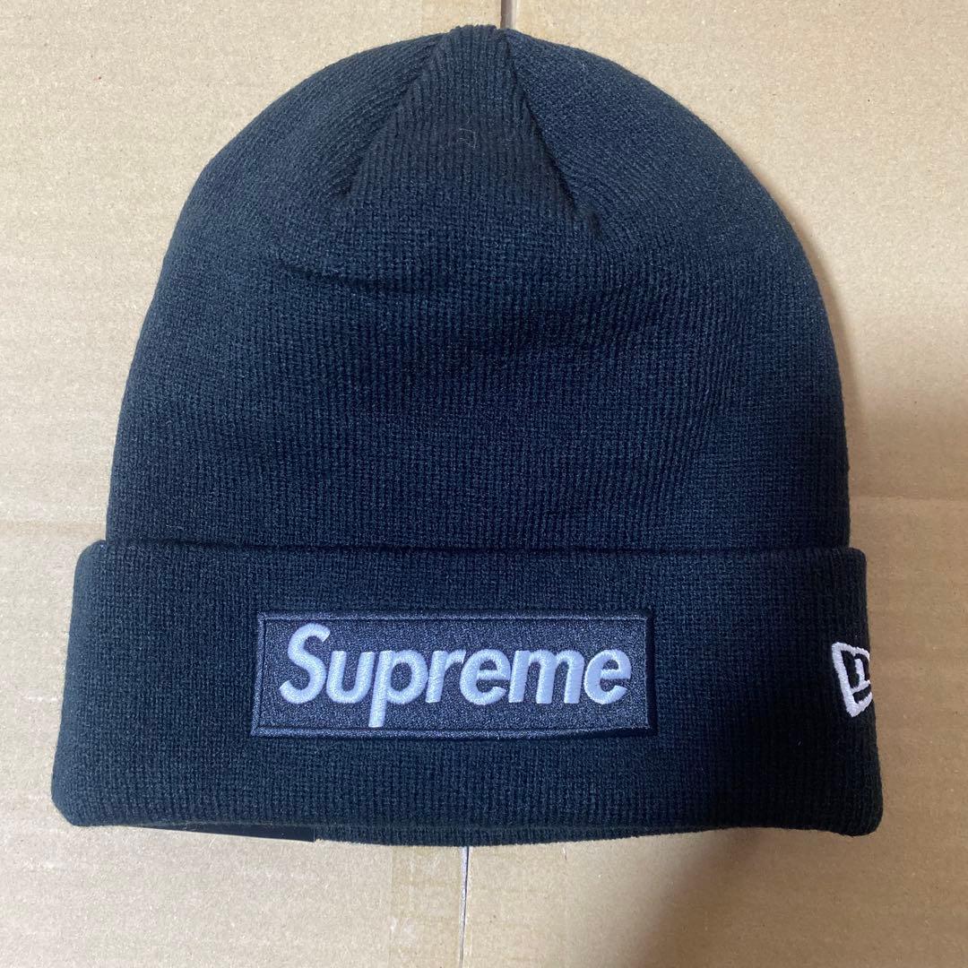 [新品] Supreme ブラック ペイズリー ビーニー ニット帽