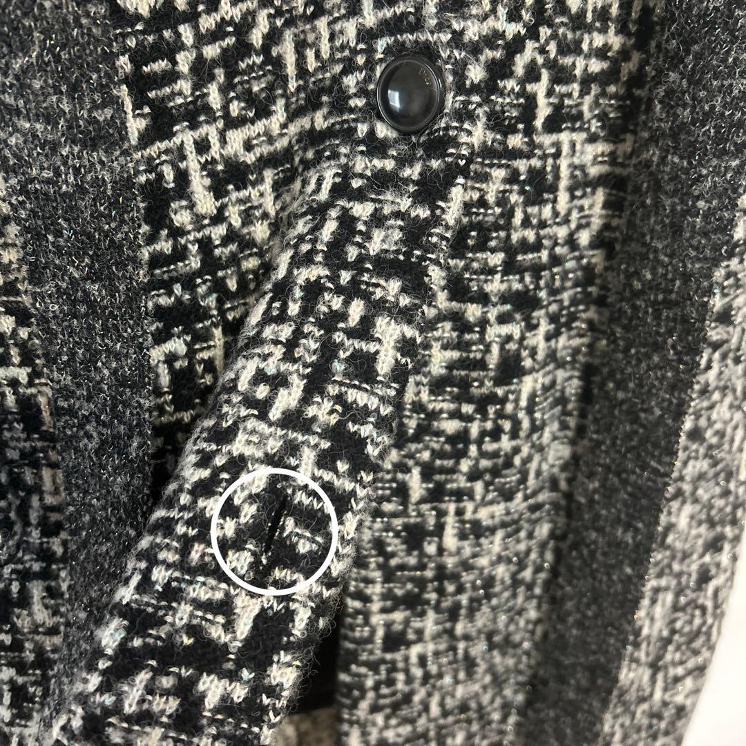 ◆クリスチャン ディオール◆Dior◆ツイードニットコート アルパカ混
