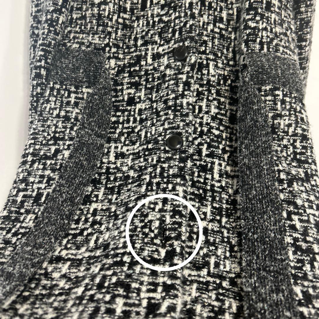 ◆クリスチャン ディオール◆Dior◆ツイードニットコート アルパカ混