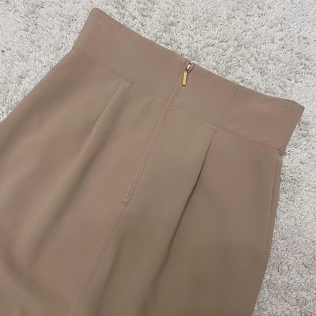 美品 Noble ジャージーライクカラータイトスカート ベージュ 40