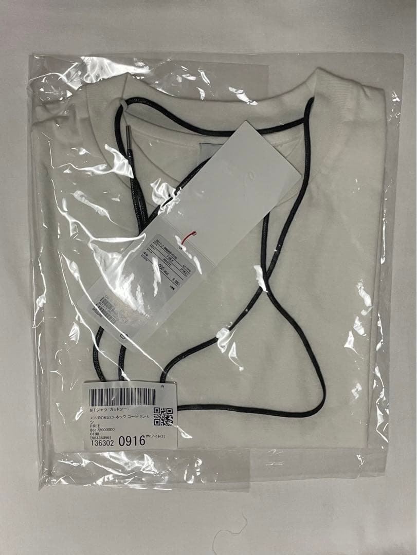 6 ROKU ロク ネック コード Tシャツ