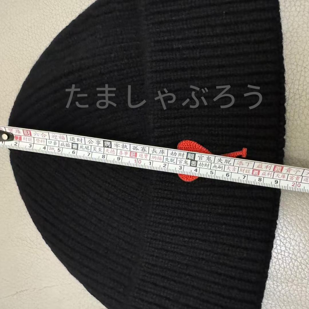 AMI PARIS アミパリス ニット帽 ビーニーハートロゴ ブラック