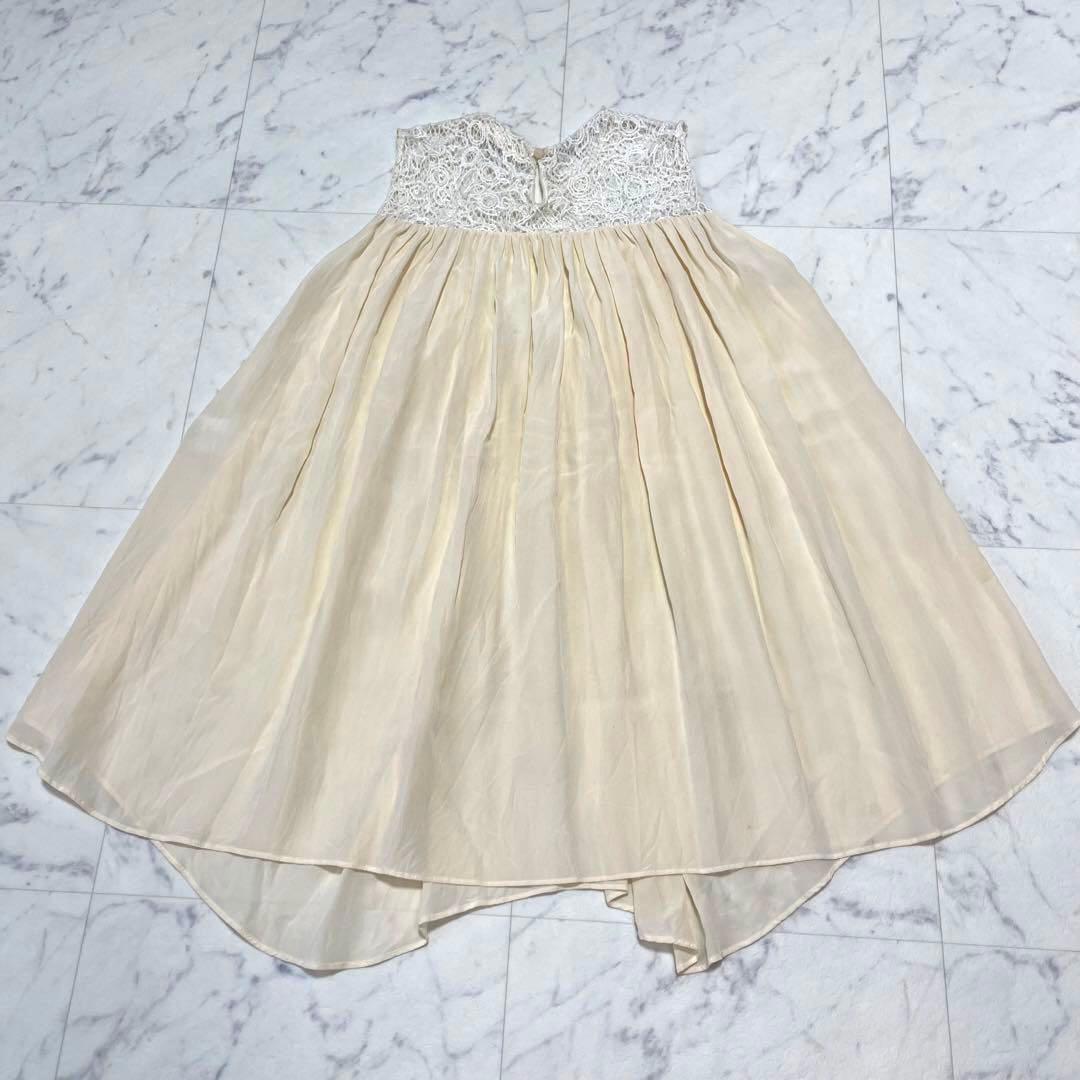 希少✨クロエ シルクシフォンキャミソール レース ギャザー フレアトップス
