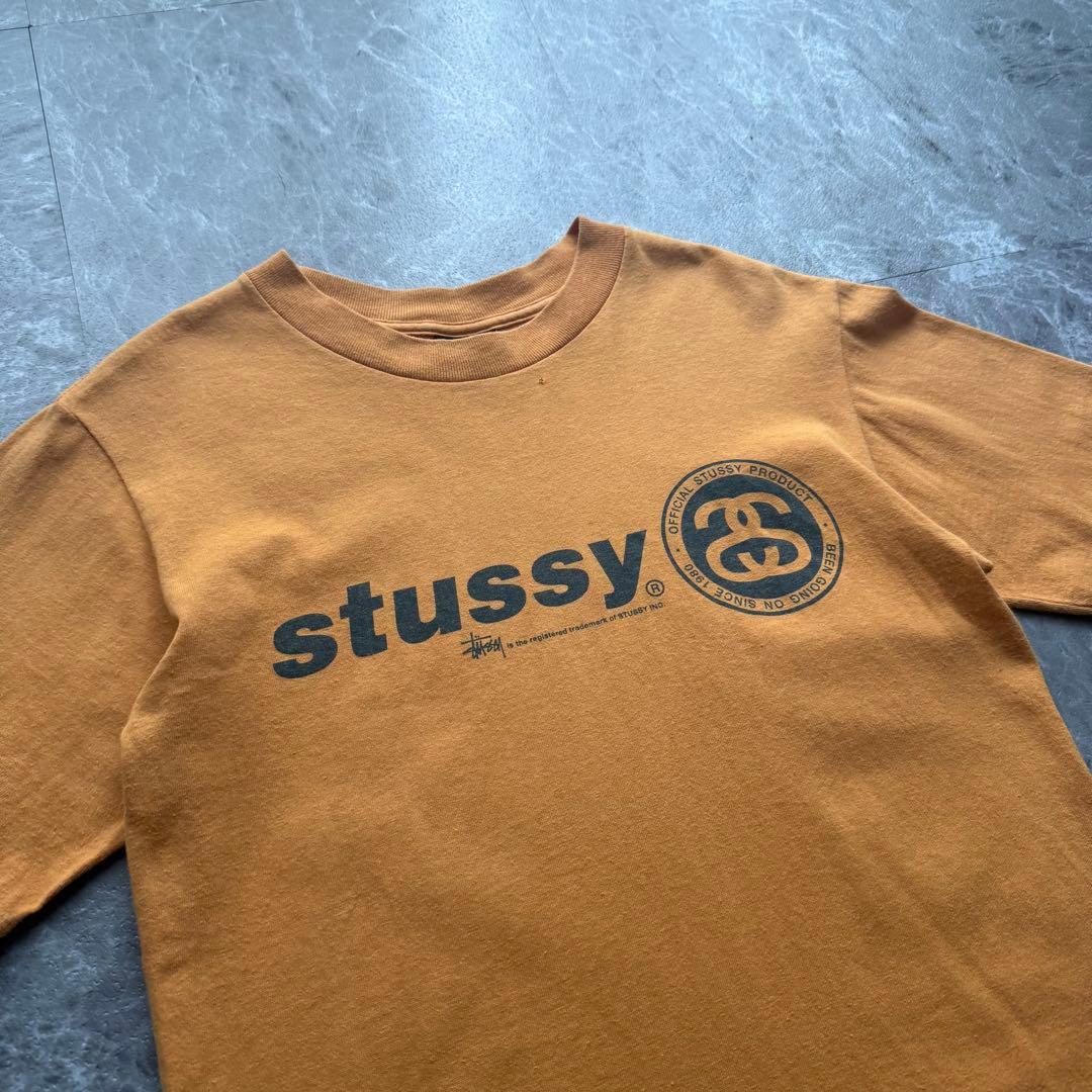 old stussy usa製　プリント tシャツ 紺タグ　90s