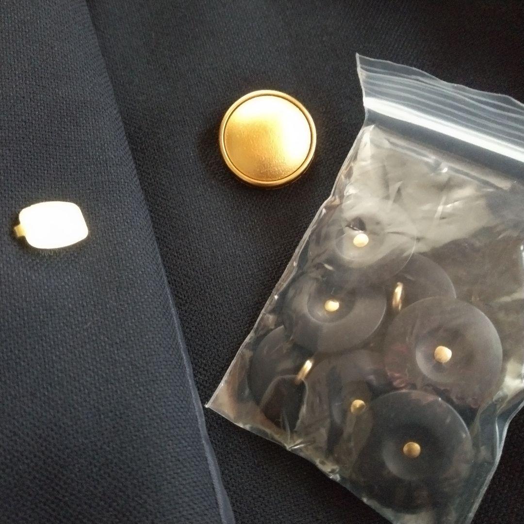 【未使用】40 金ボタン チェンジボタン ダブルブレスト ジャケット 紺ブレ