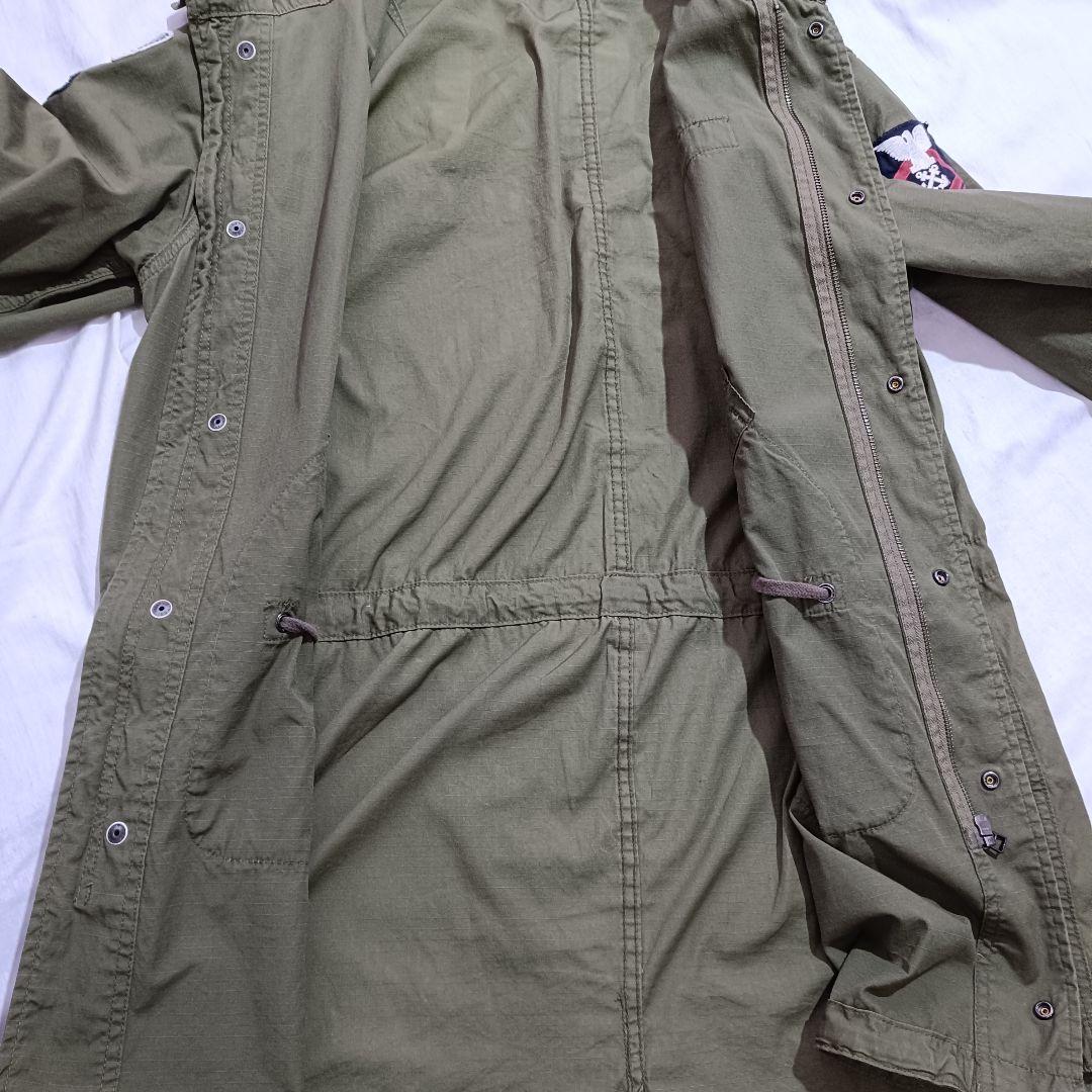 AVIREX U.S. NAVY モッズコート XL　バックプリント　ミリタリー