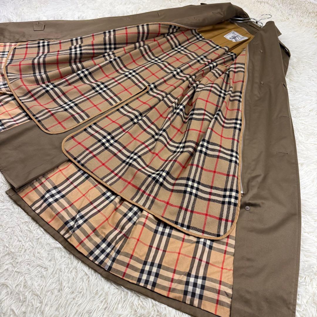 極美品 90s バーバリー トレンチコート 着丈112 ライナー チェック