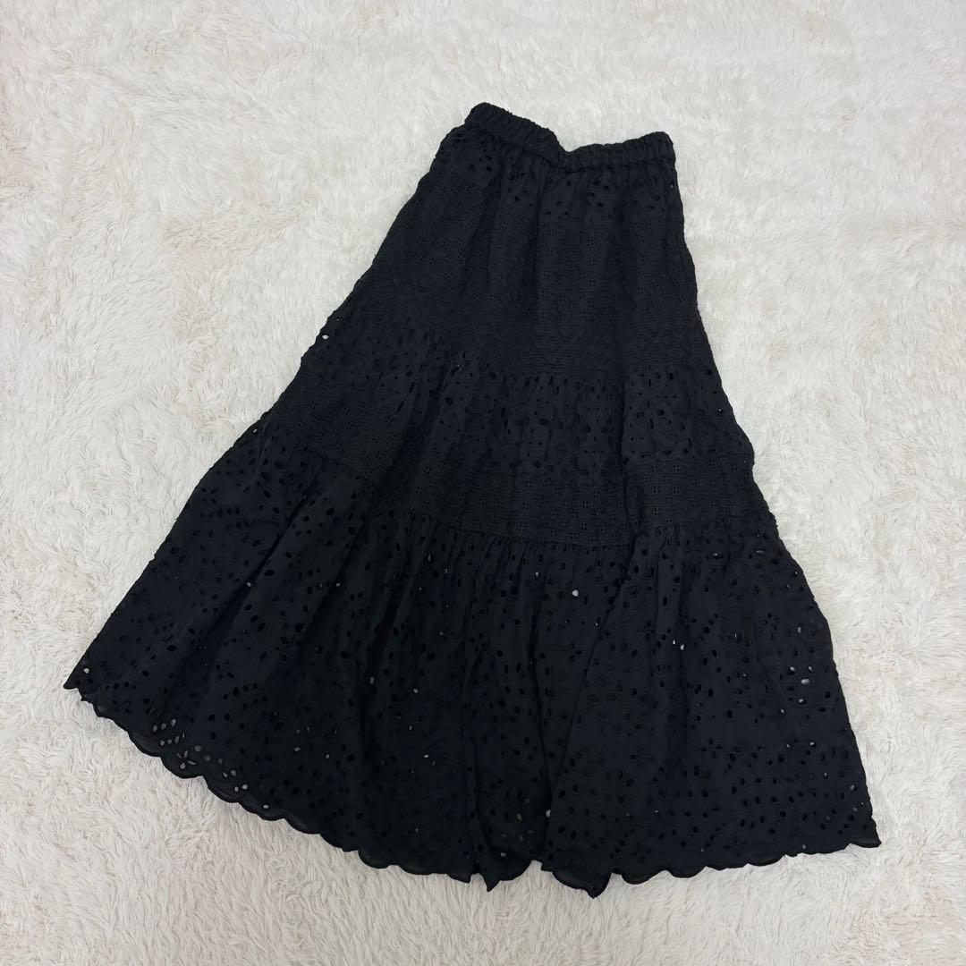美品✨24SS✨イエナ　定価2.2万　コットンレースティアードスカート