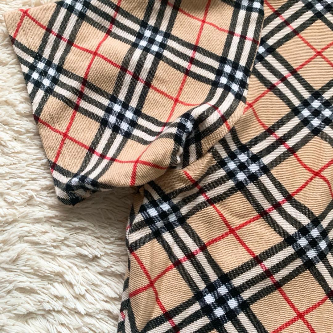 【美品】バーバリー ロンドン ノバチェック ポロシャツ ボタンシャツ F