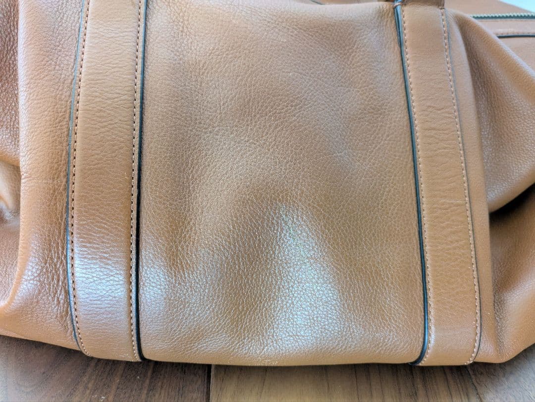【美品】COACH ブラウンレザー ボストンバッグ