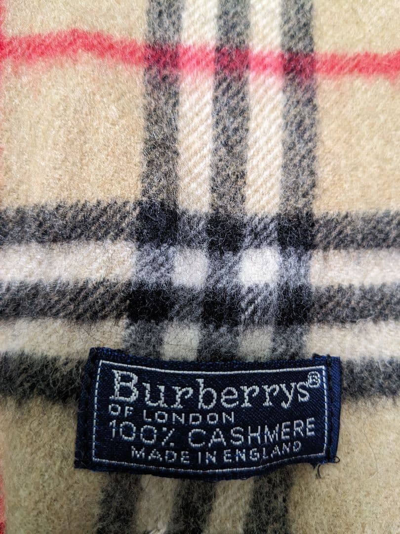 BURBERRY バーバリー カシミヤ100% ノバチェック マフラー ベージュ