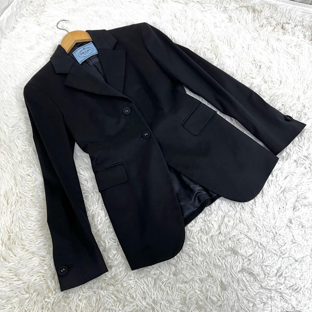 良品✨PRADA プラダ✨テーラードジャケット 黒 サイズ40 イタリア製