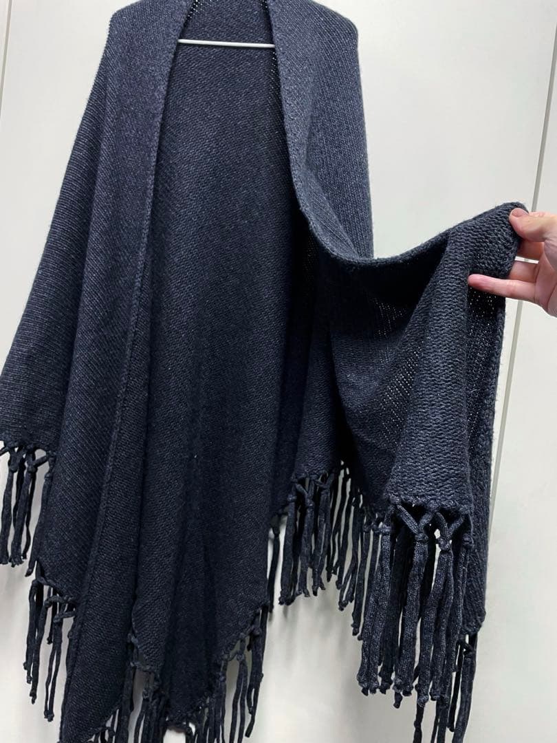Maxmara weekend ショール　ニット　フリンジ
