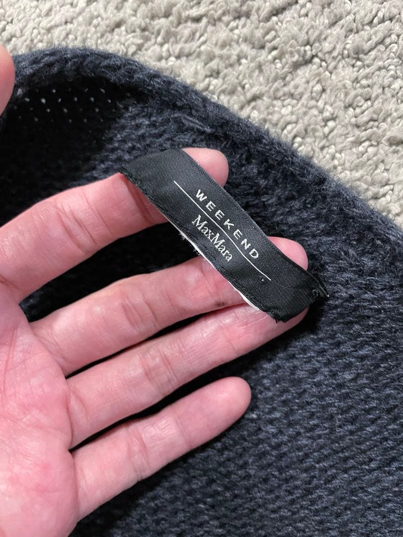 Maxmara weekend ショール　ニット　フリンジ