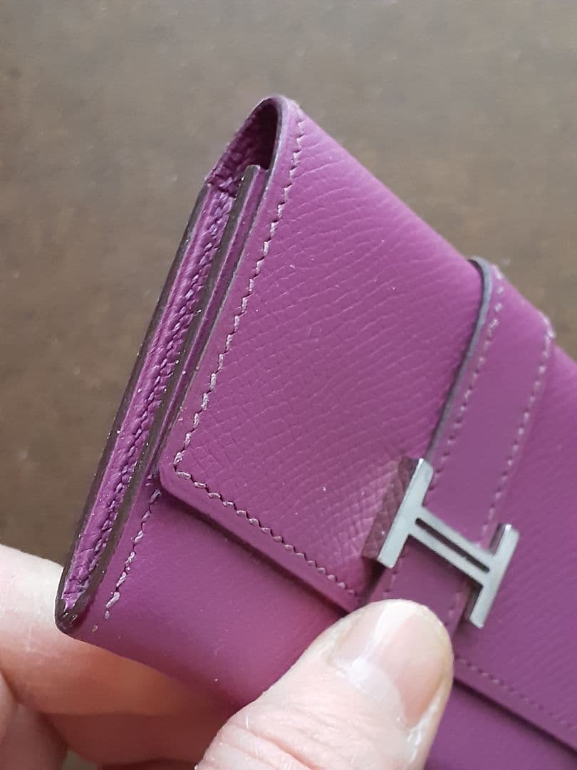 HERMES ベアン 名刺入れ シルバー金具
